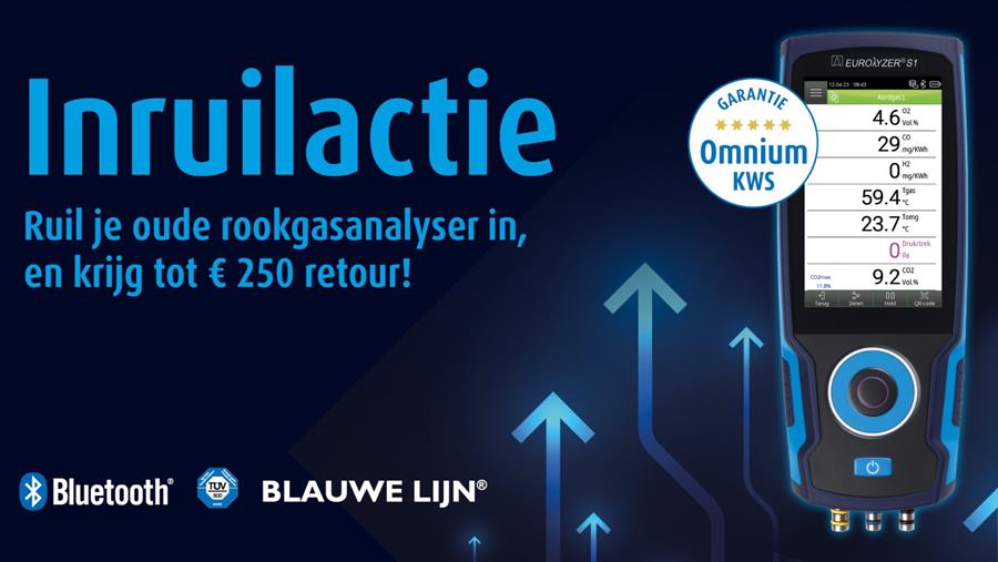 Ruil je oude rookgasanalyser in en krijg tot € 250 retour!