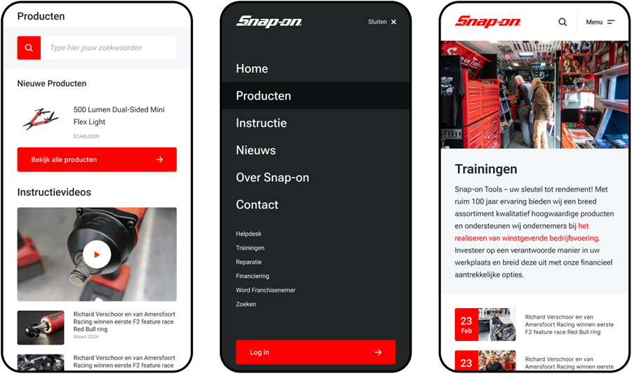 Snap-on Tools Benelux lance un nouveau site web