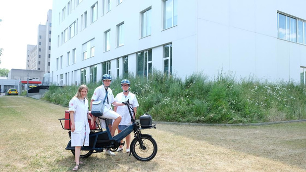 Bloed afnemen per fiets