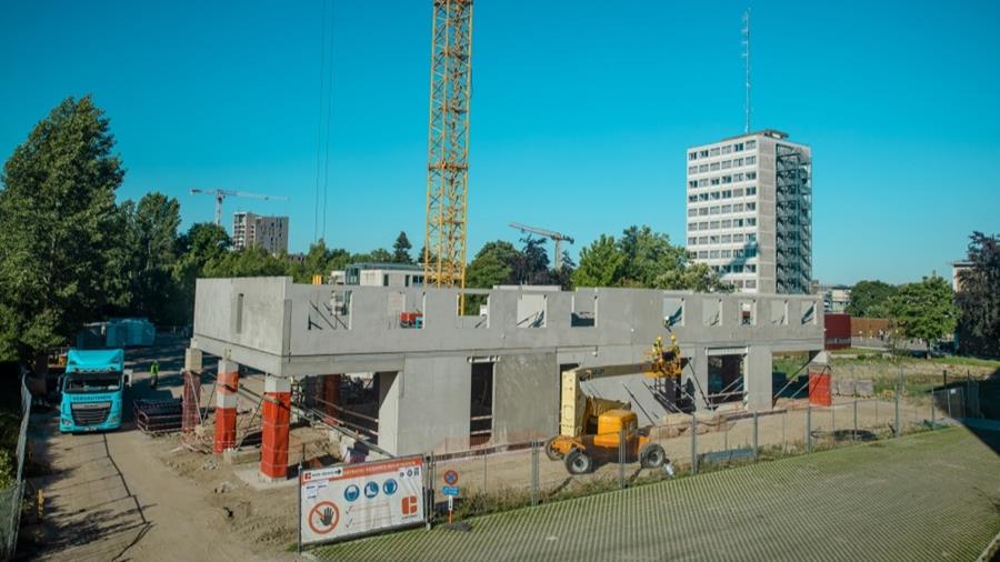 La tour pour étudiants Xior est en construction